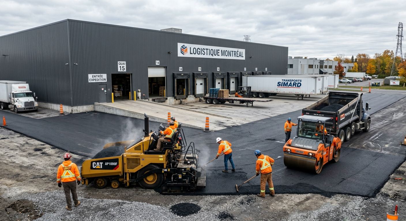 Réfection stationnement asphalte à Laniel
