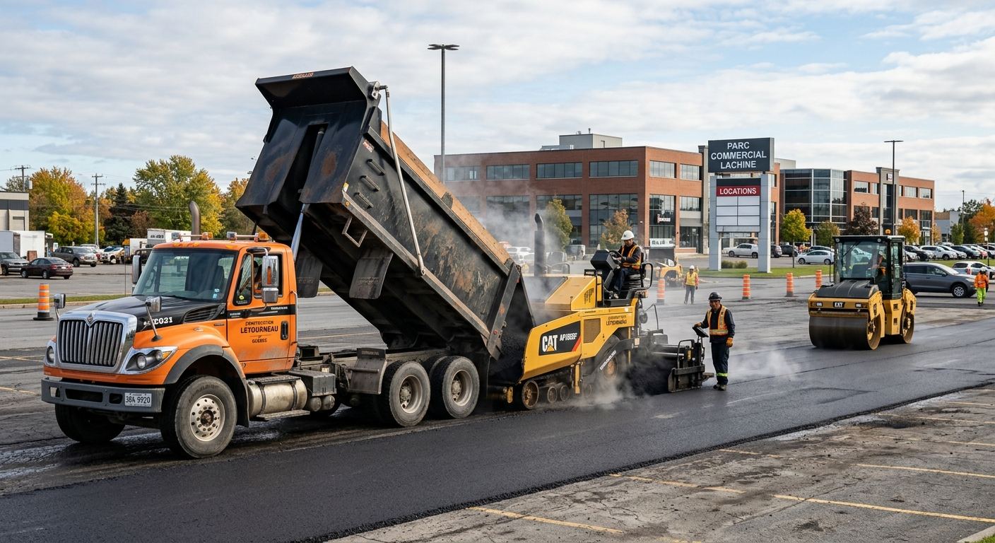 Équipe pavage commercial à Dorval, Québec